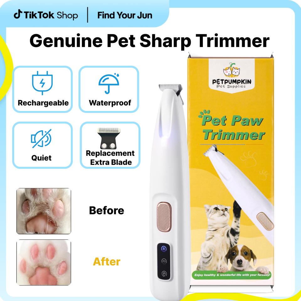 Waterproof Rechargeable Pet Trimmer with Low Noise Precision Blade for Dog and Cat Paws Face Ears and Body