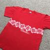 Винтажная футболка 70-х Crazy Shirts Гавайи Гибискус Мужская Средняя Свободная Красный Гибискус Унисекс