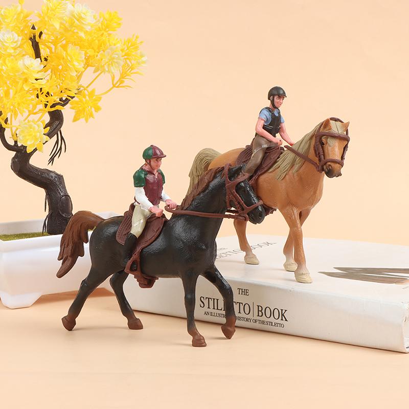 Simulation Mini Animals Horse Racing Models Action Figures Model Education Toys