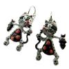 [P3935] - Designer Sleepers 'Lilipoupettes' (cats) Gray - 32x14 Mm