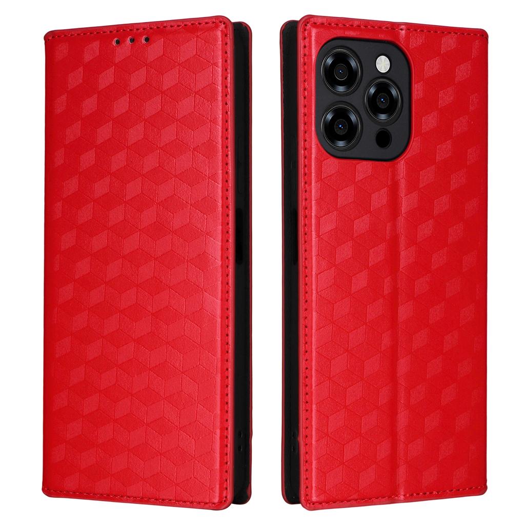 For Doogee Note 58 Pro/Note 58 Case Wallet Rhombus Imprinted Leather Phone Cover