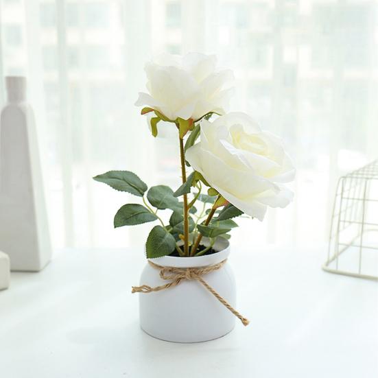 1 Набор Имитация Цветка Износостойкий Пластик Вечный Искусственный Цветочный Горшок