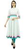 Womens Designer Cotton Kurta Long Flared Anarkali Kurti Dress With