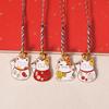 Chinese Style Lucky Cat Phone Strap Polyester Fortune Cat Phone Chain  Phone Case