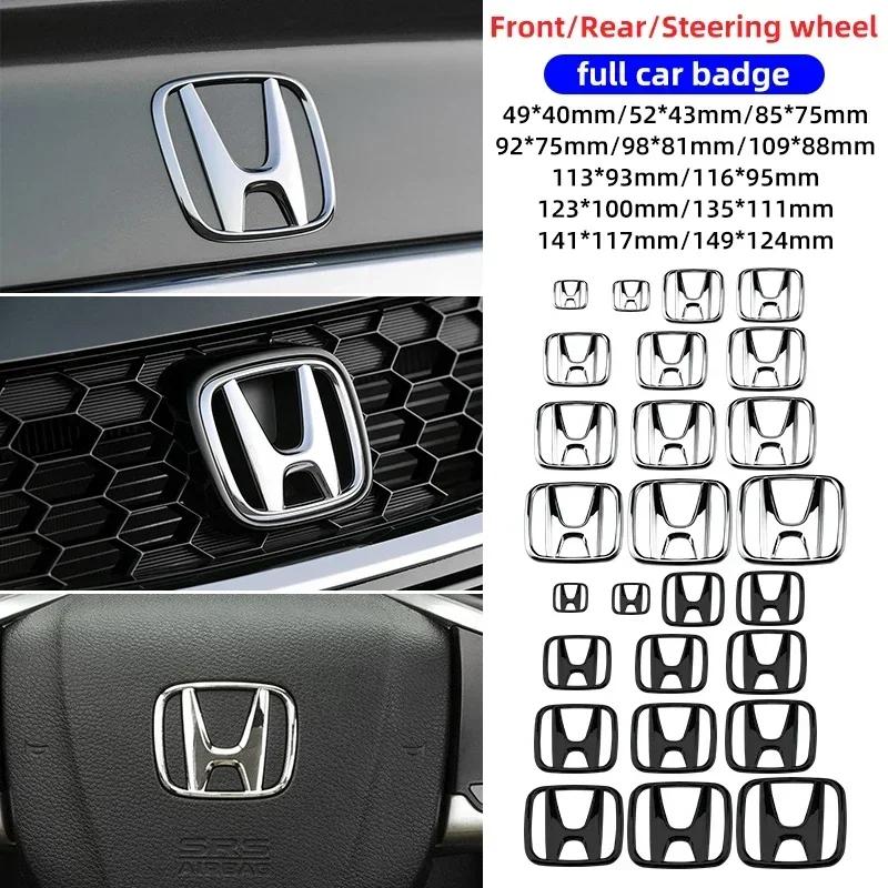 3D ABS Car Emblem Front Head Grill Hood Bonnet Emblem Rear Tail Bumper Trunk Boot Auto Accessories For Honda mugen BRV URV City