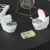 Mini Toilet Wall Mounted Ashtray with Lid Sealed Smokeless ABS Stainless Steel Creative Bathroom Cigarette Holder