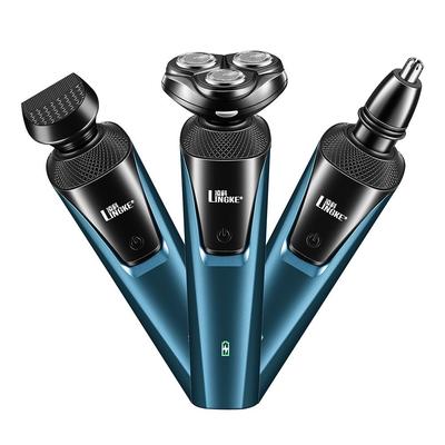 Электробритва 3 в 1 для мужчин, бритва для лица, перезаряжаемые бритвы для бритья, электрическая беспроводная мужская электробритва, водонепроницаемая, влажная, сухая