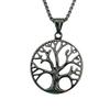 Личность Хип-хоп Улица Древо жизни Нержавеющая сталь Кулон Ожерелье Титановая сталь Аксессуары Цепь свитера