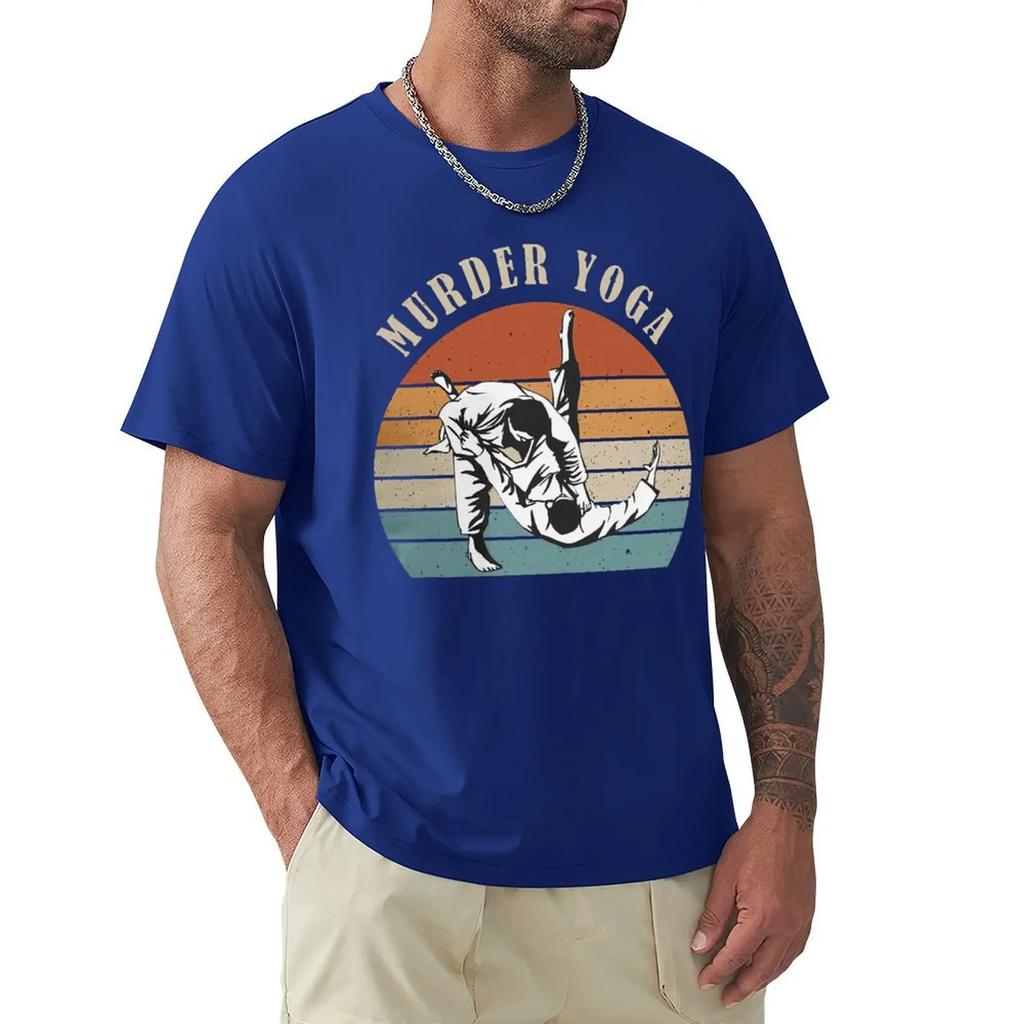 Men Murder Yoga Vintage Jiu Jitsu T Shirt Martial Arts Brazilian Cotton Clothing Humor Short Sleeve Tees New Arrival T-Shirts