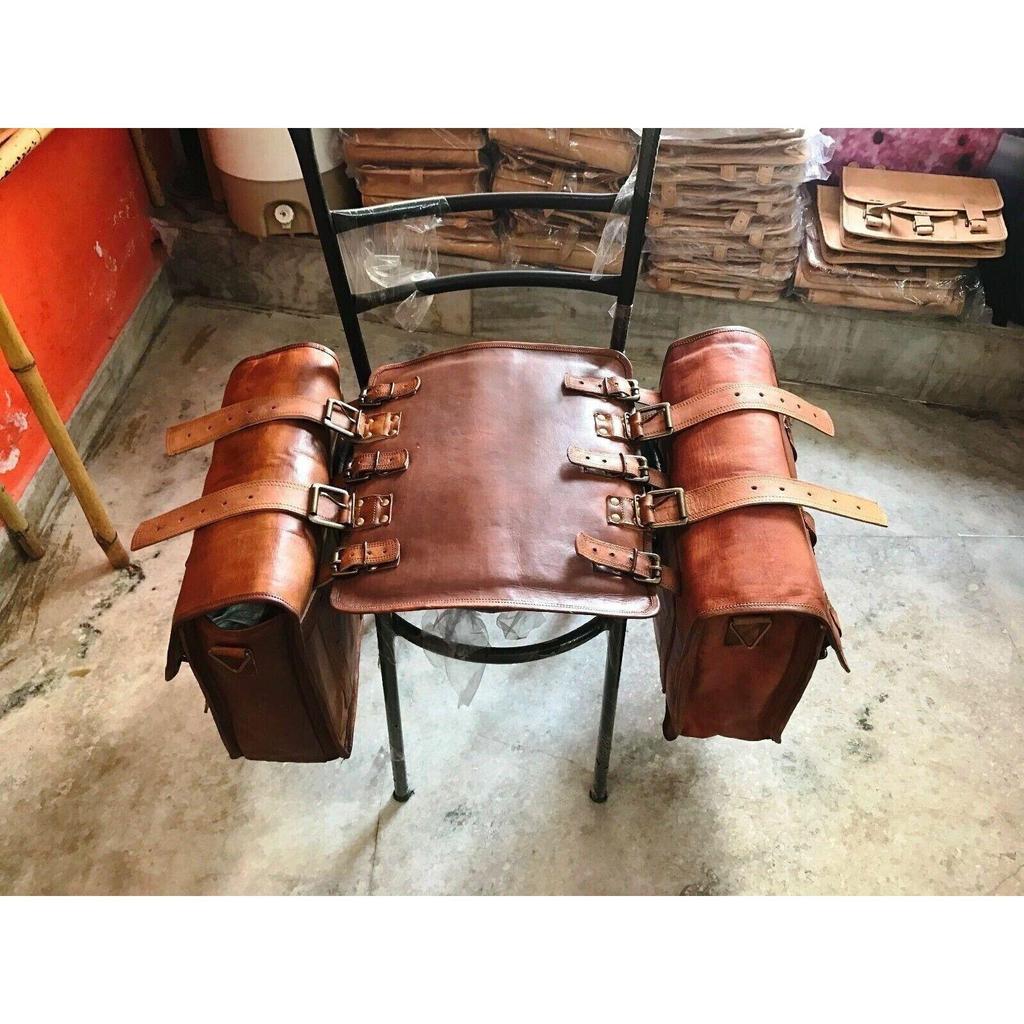 Кожаные сумки, 2 боковые сумки, седельные сумки, седельные кофры, дополнительное сиденье для мотоцикла, велосипед