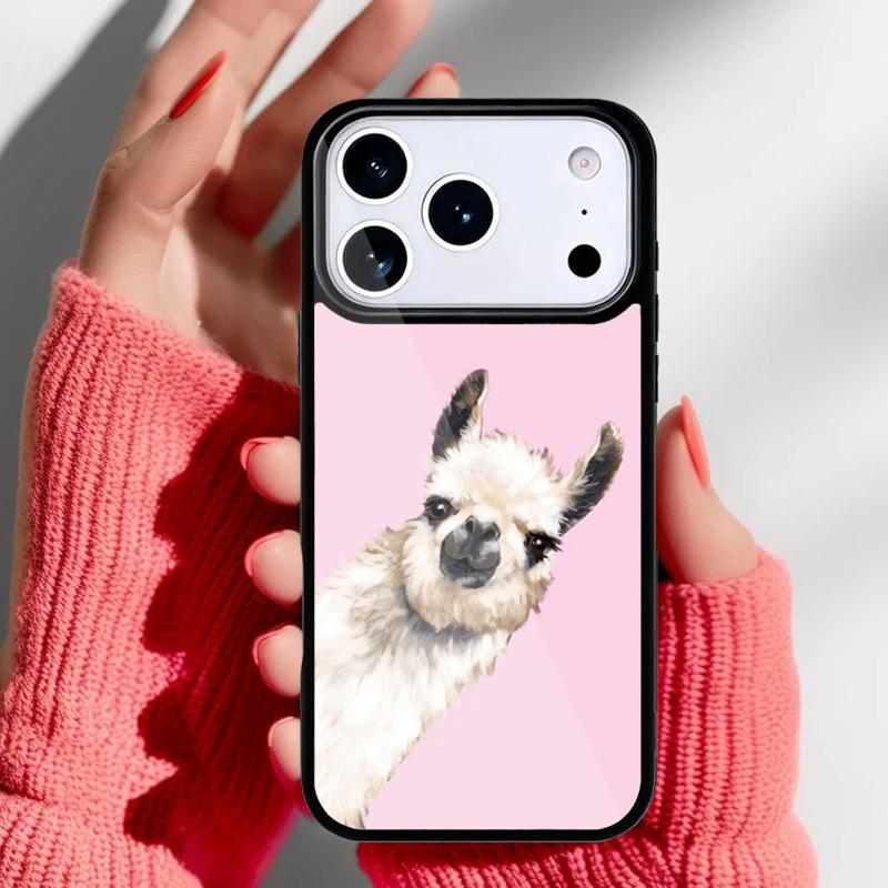 Чехол для телефона Лама Альпака для iPhone 17 16 15 14 13 Pro Max Задняя крышка для 12 11 Pro Coque