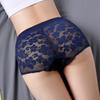 Бесшовные кружевные трусики с высокой талией для женщин, нижнее белье, сексуальные дышащие сетчатые трусы с цветочной вышивкой, большие размеры 3XL, нижнее белье