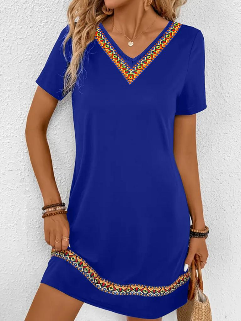 Spring new fashion suspender women's V-neck ethnic style sexy lace dress elegant