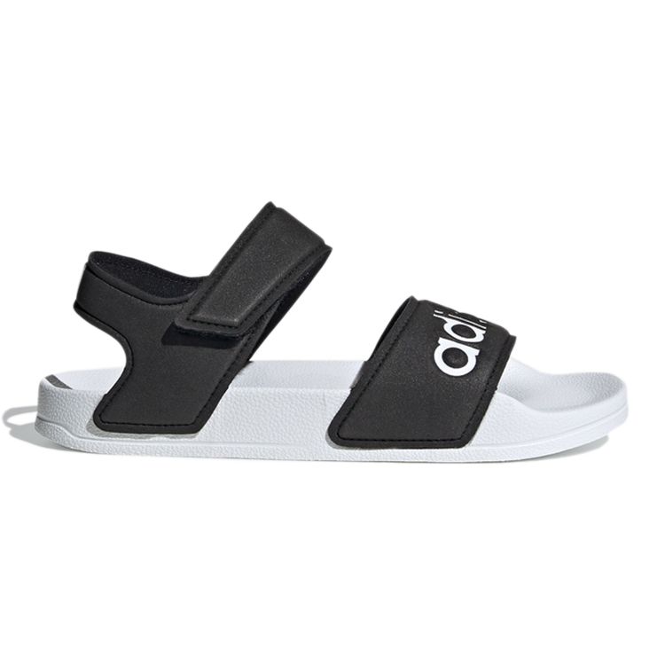 adidas Сандалии Adilette K Космическая Кожа Повседневные Удобные Сандалии Детские Сандалии Черный Белый FV6410