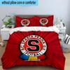 Sparta Prague Football  3PCS Bedding Set 2D Printing (Includes 1 Duvet Cover + 2 Pillowcases Coreless), Bedroom decor,Fan gift