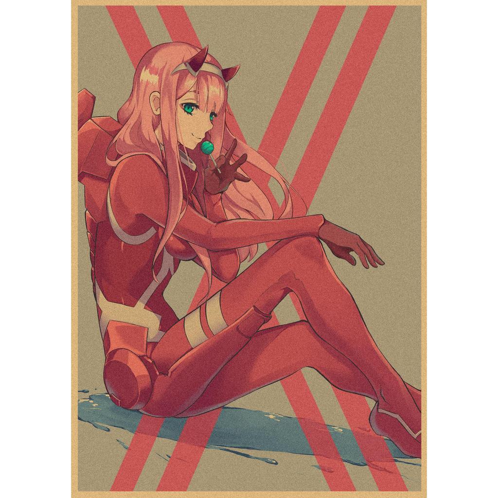 Национальная команда DARLING in the FRANXX Ретро Крафт Бумага Аниме Постер 261 для Декора Стен