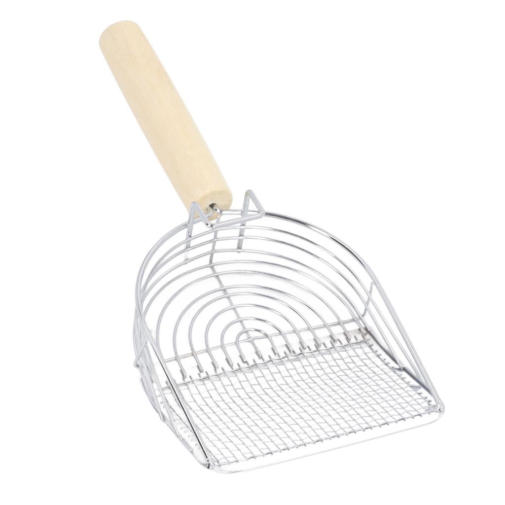 Совок для кошачьего туалета Сетка Овальный С просеиванием Эргономичная ручка Нержавеющая сталь Лопатка для кошачьего туалета для