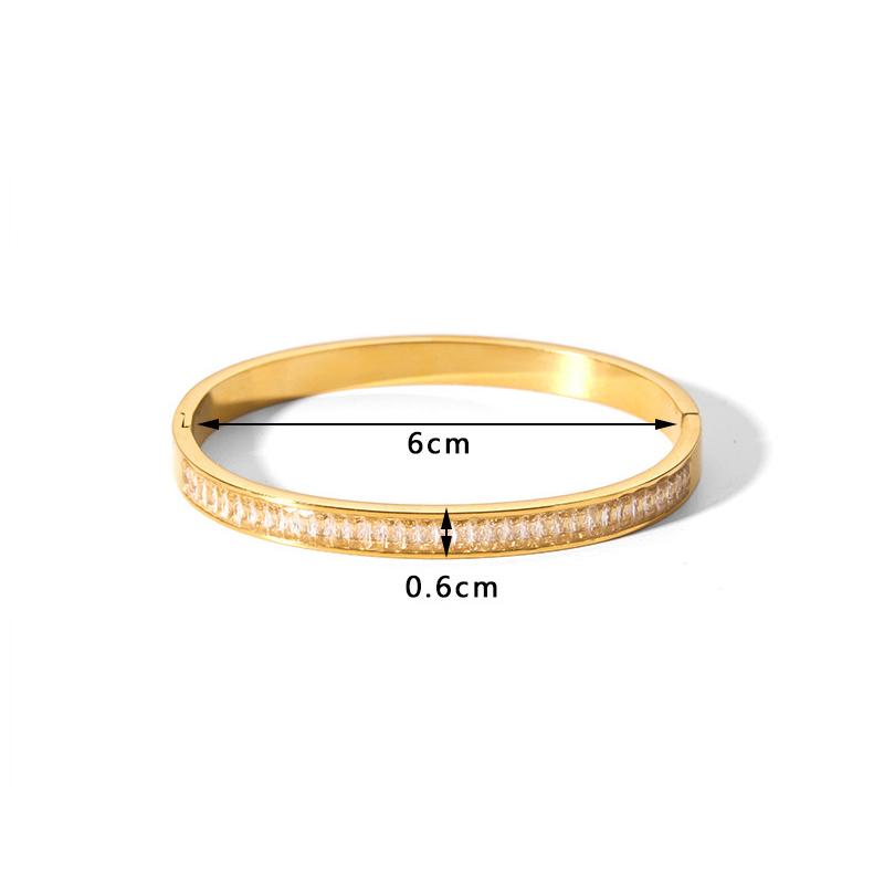 Новые браслеты из кубического циркония 18 карат из нержавеющей стали, не выцветающие ювелирные изделия для женщин, подарок