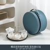 Suet jade white porcelain portable travel tea set, tea cover bowl, 1 cup set with absorbent tea tray