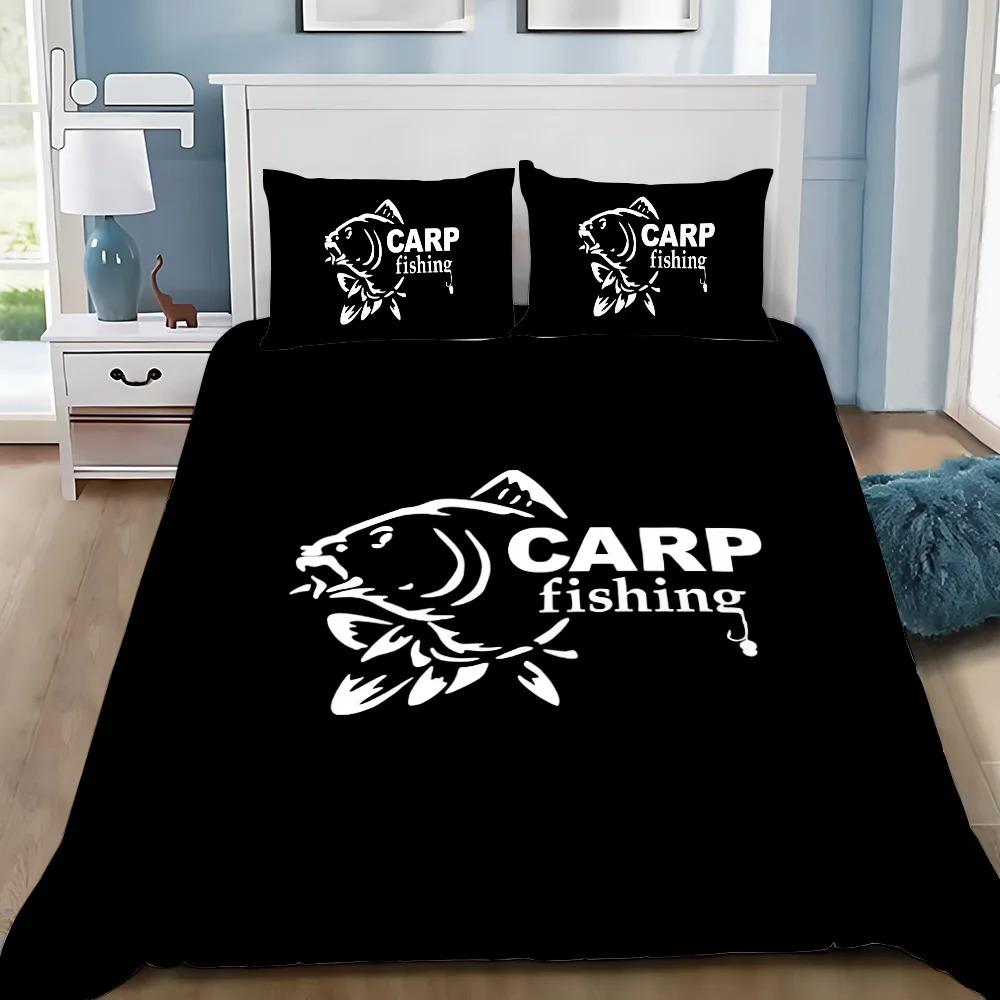 Nash Fishing Logo Duvet Cover Pillowcase Bedding Set Adult BoyGirl Bedroom Decoration Single Double Large Size