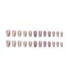 Cat Eye Press-On Nails: Luxurious Nail Art Tips with Stone Glass Beads In Long & Short Whitening Styles