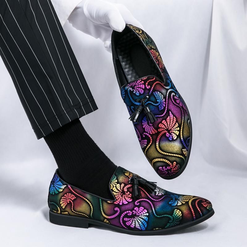 New Tassel Handmade Fashion Men Loafers Oxfords Shoes Wedding Party Evening Shoes Male Free Shipping Business Formal Shoes 38-46
