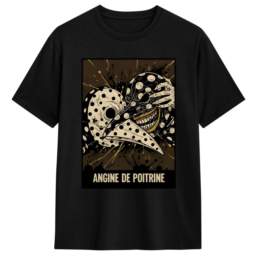 Повседневная футболка Angine de Poitrine для унисекс, с круглым вырезом, из чистого хлопка, с коротким рукавом, идея для подарка, одежда