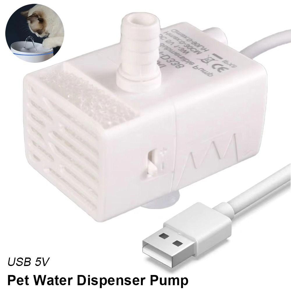 1 шт. ультра-тихий насос для диспенсера воды для домашних животных с 3 присосками USB-насос для фильтрации воды предотвращает сухое горение