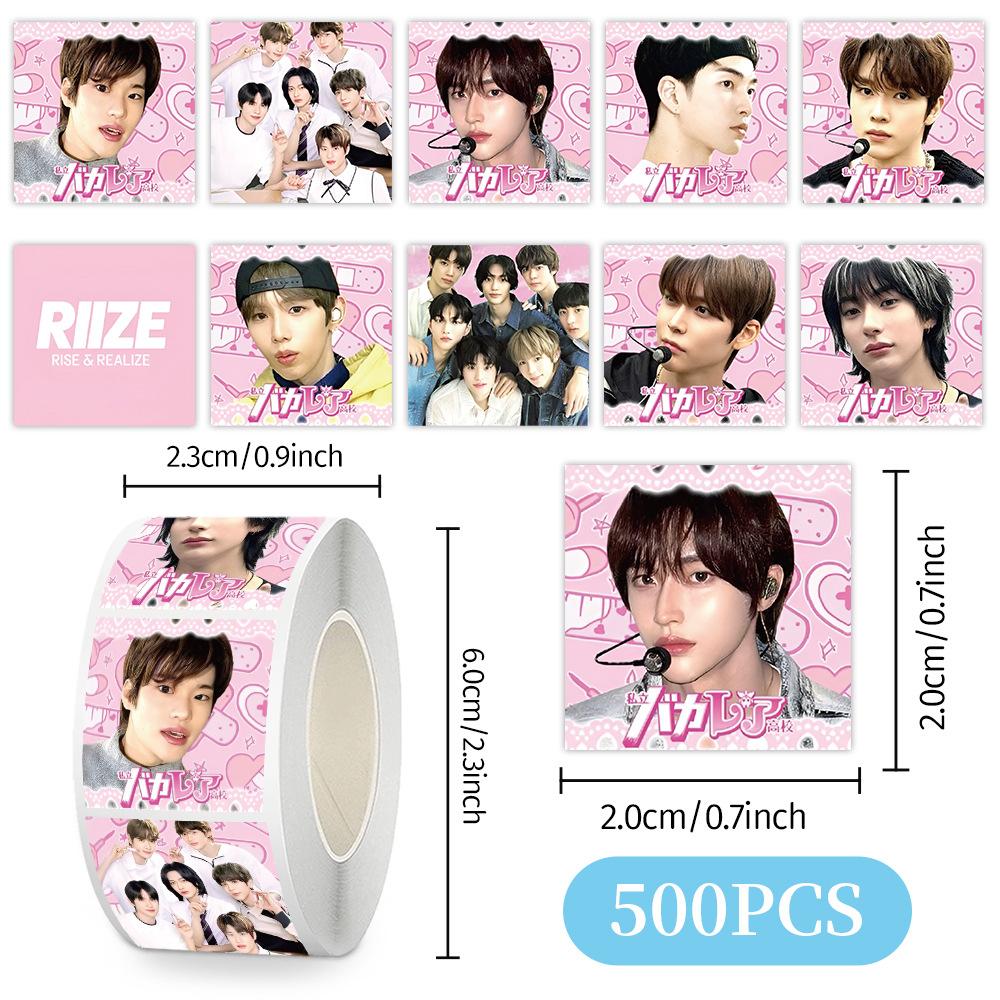 Наклейки Skzoo Idol Roll 500 шт. Клейкие этикетки для DIY Журнала Скрапбукинга Чехла Телефона Декора Polaroid Фанатов