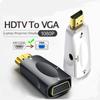 HDMI-compatible To VGA Cable Converter Male To Famale Converter Adapter 3.5 Mm Jack Audio HD 1080P For PC Laptop Tablet