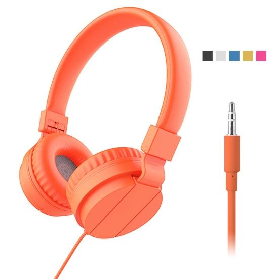 Складные выдвижные одноцветные проводные наушники с тяжелыми басами, музыкальная игровая гарнитура