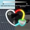 Car Solar Energy Double Heart-Shaped Atmosphere Lamp Triangular Window Peach Hear Lamp Colorful Flow