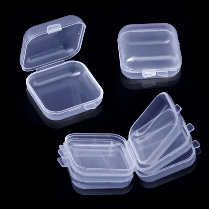 1/10/30PCS Mini Boxes Rectangle Transparent Plastic Jewelry Storage Case Container Packaging Box For Collecting Small Items Box
