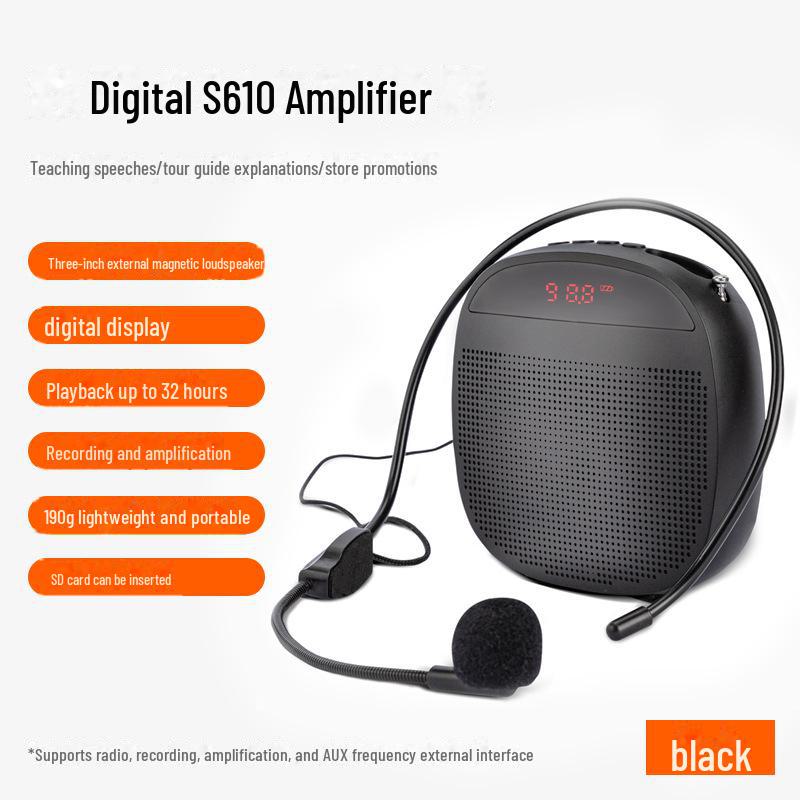 Портативная беспроводная колонка Little Bee с петличным микрофоном для учителей и танцевальных мероприятий