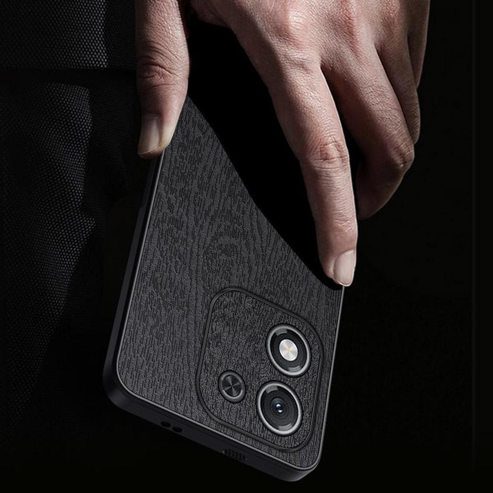 For Honor X70i Case Wood Texture PU Leather Coated PC TPU Phone Cover