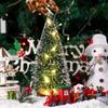 15/20/25/30cm LED Light Mini Artificial Christmas Tree Decoration Pine Needle Tree Green Cedar Xmas Tree Party Desktop Ornament