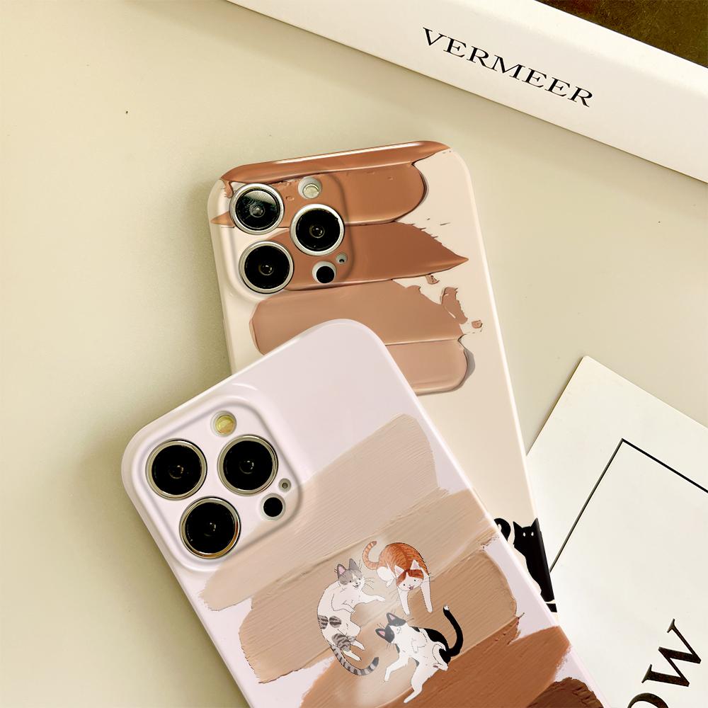 Универсальный чехол для телефона с пленкой и мультяшным модным дизайном, твердый чехол с полным покрытием, защитный чехол для камеры для iPhone, Samsung, Xiaomi, Poco, Redmi, Huawei, Honor