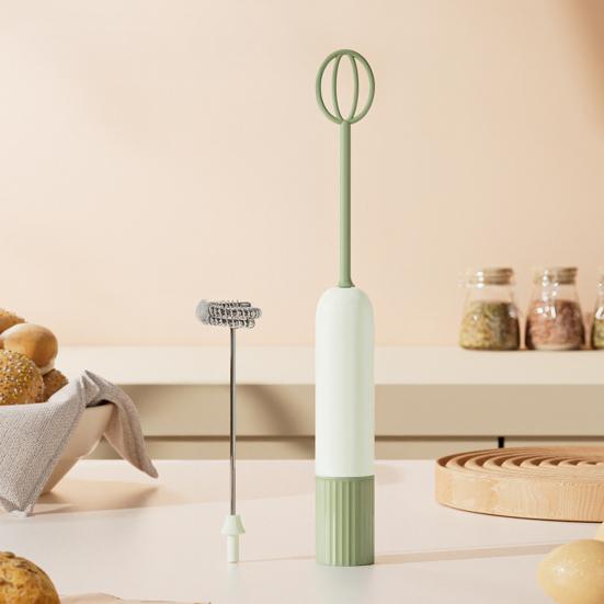 Ручной электрический венчик с двойными головками для взбивания, выпечки, вспенивания кофе, молочной пены, перемешивания, кухонный миксер из пищевого материала