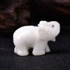 Handmade Carved Tangling Jade Elephant Gemstone Natural Crystal Figurine Good Luck Ornaments