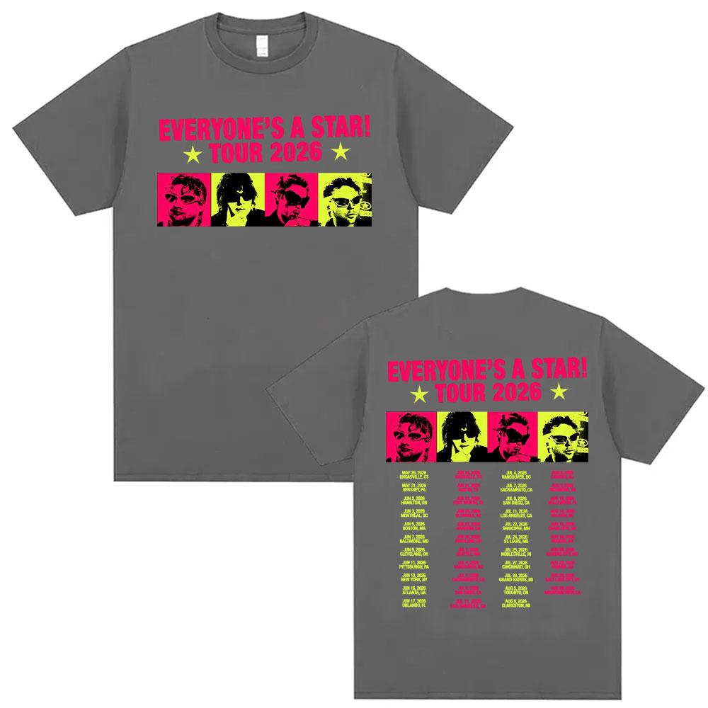 Everyones A Star Tour 2026 Album Tshirts Unisexs WOMEN Retro Comfortable and loose Unisexs and WOMENs Tshirts