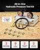 Digital Hydraulic Pressure Test Coupling Kit, 700 Bar Pressure Gauge Manometer Tester with 2 Gauges, 9 Test Couplings, 2 Quick-Release Couplers, 2