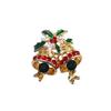 Weiman New European American Style Christmas Cartoon Brooches Includes Christmas Tree Cute Santa Claus Pins Rhinestones All