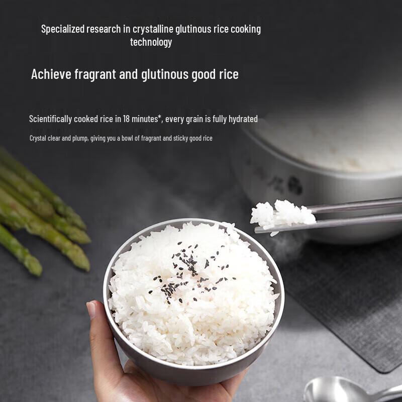 Joyoung 5L Smart Rice Cooker with 316L Stainless Steel 0-Coating Pot CN plug (adapter included)