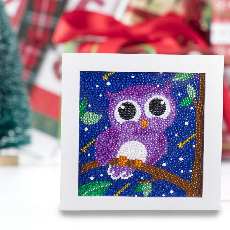 Kids Full Drill 5D Diamond Painting Kit, Cartoon Animal Handmade Diy Diamond Paste Decor Art