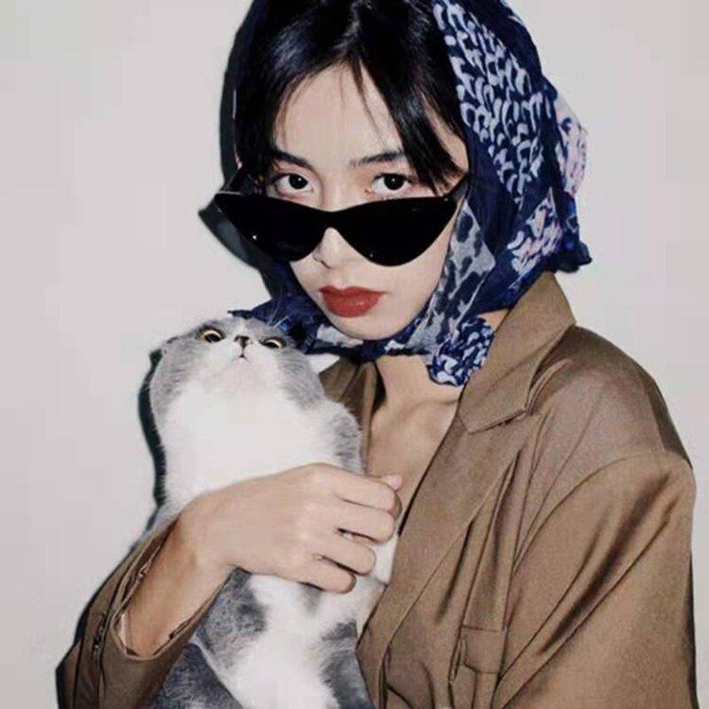 Cermin Mata Spek Mata Viral Солнцезащитные очки Женские модные очки Cateye Женские солнцезащитные очки