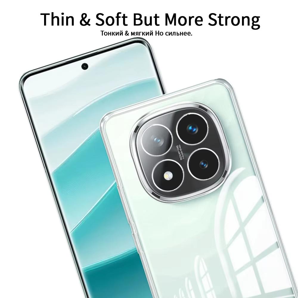Прозрачный чехол для телефона для Redmi Note 14 13 12 12S 11 10 9S 9 8 Pro 8T Мягкий силиконовый чехол для Redmi 10 10A 11A 9 9A 9C 10C 14C 13C 12 12C 4G 5G Задняя крышка