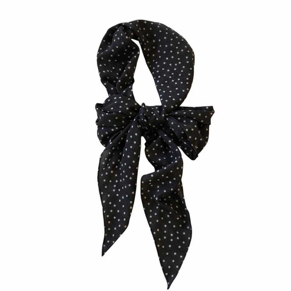 Chiffon Polka Dot Scarf Polka Dots Long Scarves Fashion Elegant Ribbon Women