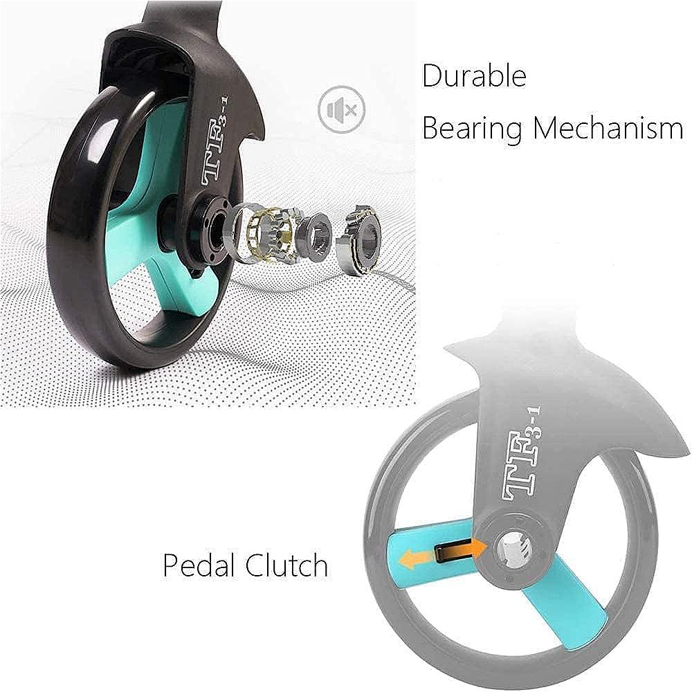 3 Wheel Scooter for Kids One-click Transformation 3 In 1 Tricycle Balance Bike Toys with Large PU Front Wheel P Gear System