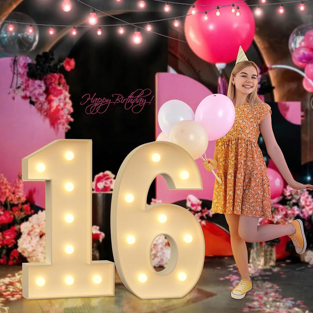 1PC 73cm Balloon Frame with Light 3D KT Board Filled Balloon Digital Model Suitable for Birthday Party, Anniversary Decorations