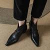 Fashion 2024 Autumn Women Boots Pointed Toe Kitten Heel Genuine Leather Shoes for Women Elegent Low Heel Ankle Boots Winter Boots
